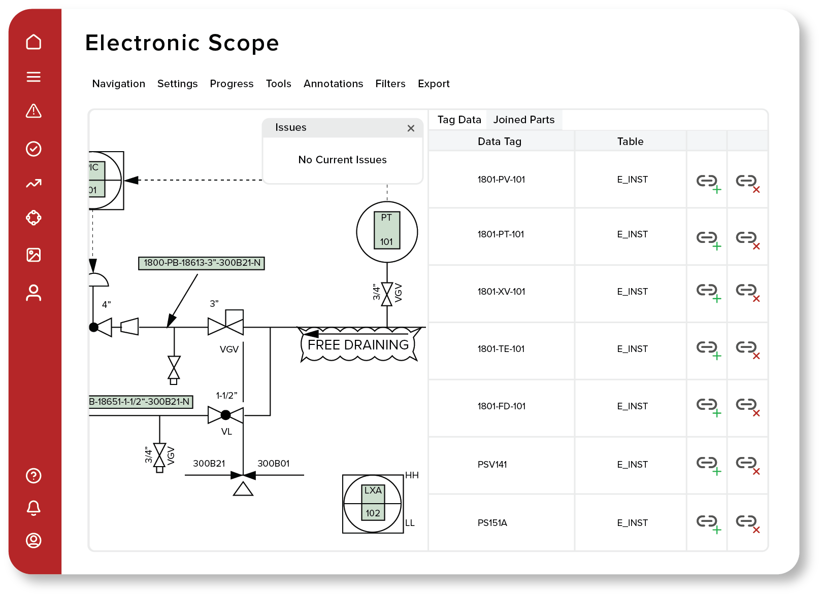 Electronically verify project scope