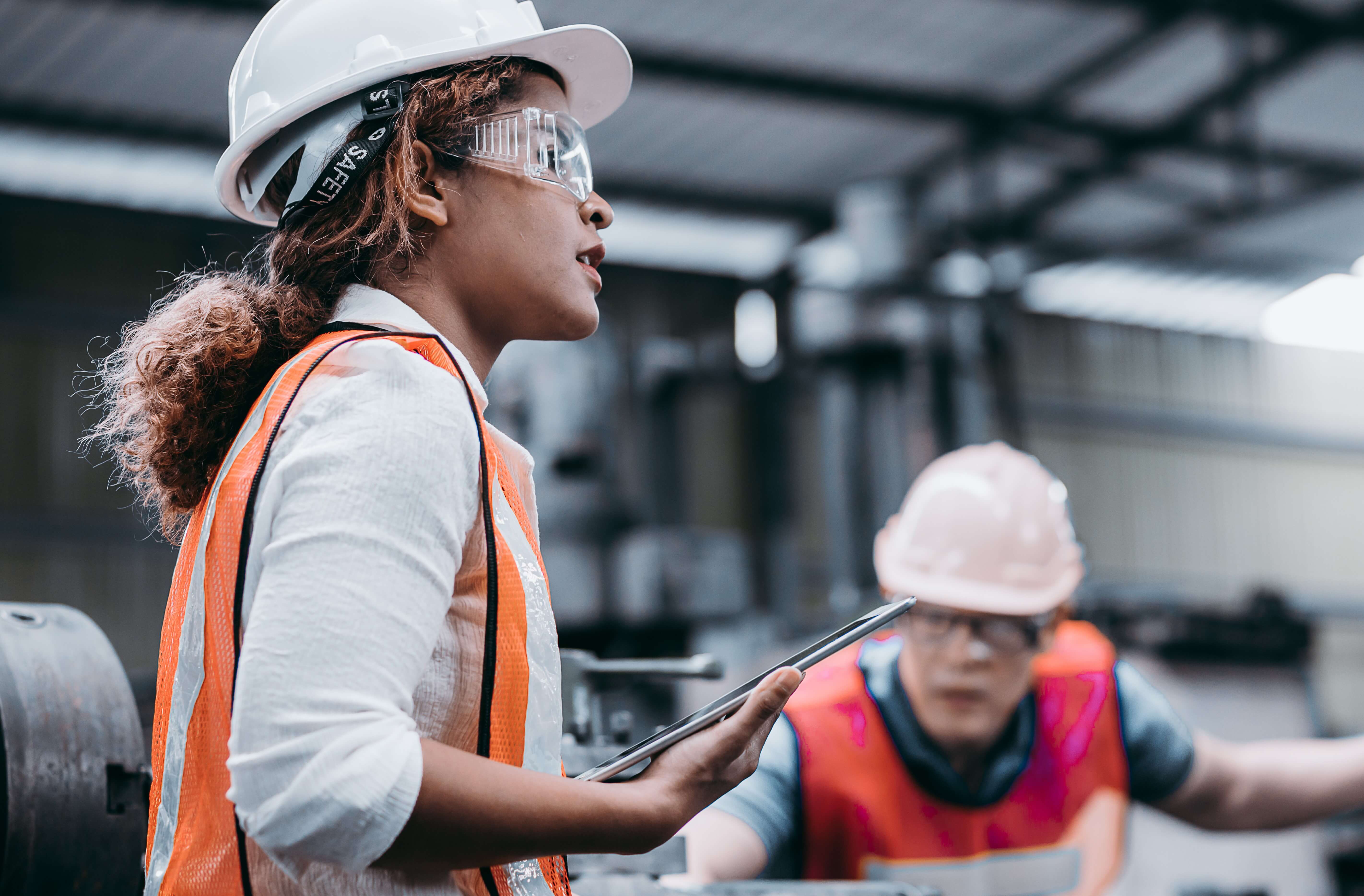 workers at plant dealing with big data