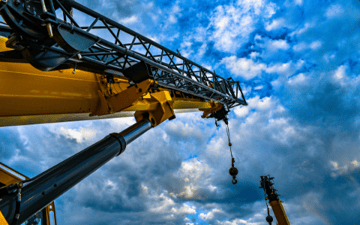 Crane reaching into the sky